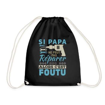 Papa certifié meilleur bricoleur - Sac de sport léger - noir - Devant