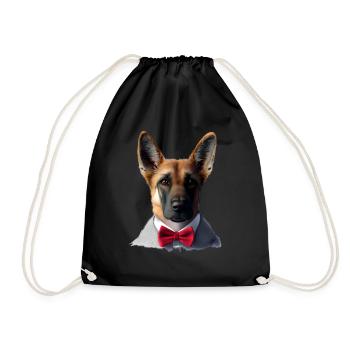 Berger Allemand Chien Chiot Costume Propriétaire Chien - Sac de sport léger - noir - Devant