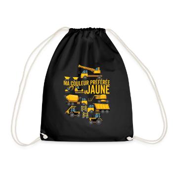 Chantier Véhicule de construction Pelleteuse - Sac de sport léger - noir - Devant