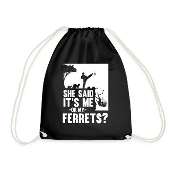C’est drôle qu’elle ait dit que c’était moi ou ma belette de furets - Sac de sport léger - noir - Devant