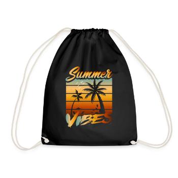 Plage de Vibes d’été - Sac de sport léger - noir - Devant