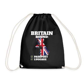 Voyage à destination de la Grande-Bretagne Drapeau britannique - Sac de sport léger - noir - Devant