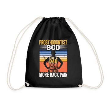 Prosthodontiste Bod Like A Dad Bod Funny Dentist - Sac de sport léger - noir - Devant