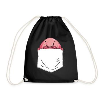 Blob fish - Drawstring Bag - black - Front