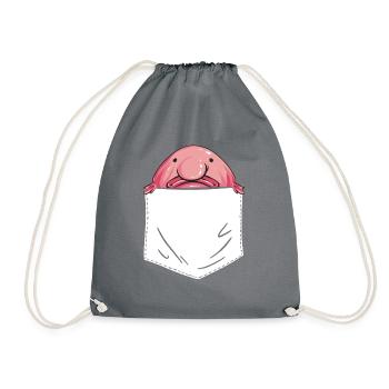 Blob fish - Drawstring Bag - grey - Front