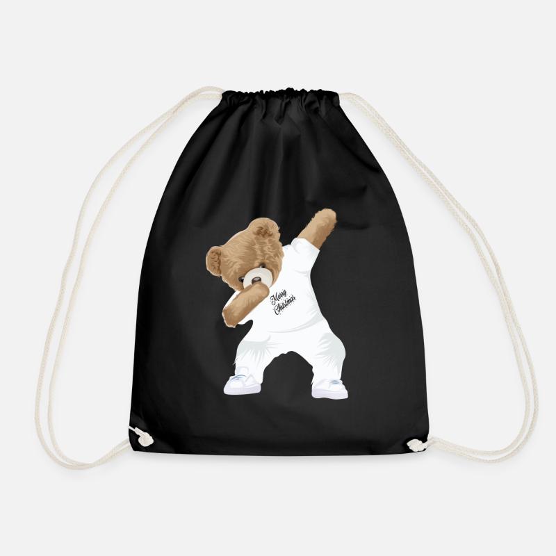 Dabbing Teddy - Turnbeutel - Schwarz