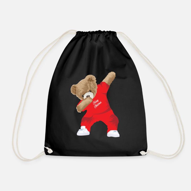Dabbing Teddy - Turnbeutel - Schwarz