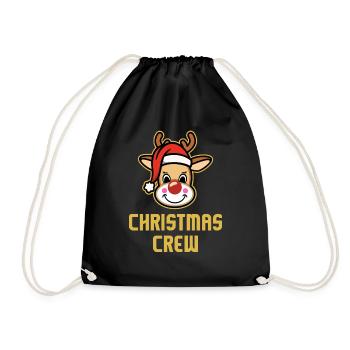 Christmas Crew - Turnbeutel - Schwarz - Vorne