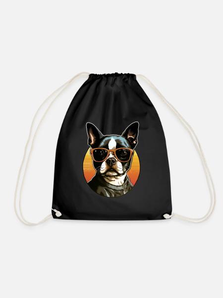 Boston Terrier Cool - Boston Terrier Hund - Turnbeutel - Schwarz