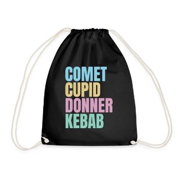 funny Christmas - Drawstring Bag - black - Front