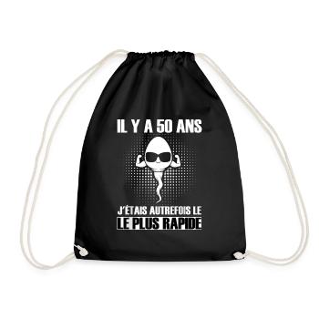 J'étais La Graine La Plus Rapide Il Y A 50 Ans. - Sac de sport léger - noir - Devant