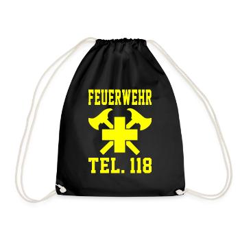 Fire brigade - Drawstring Bag - black - Front