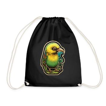 Kiwi - Turnbeutel - Schwarz - Vorne