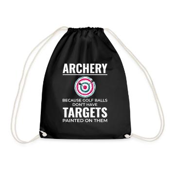 Tir à l’arc Cibles Archer Bullseye Tir Sport - Sac de sport léger - noir - Devant