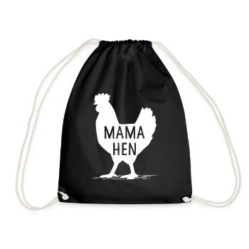 Drôle de fête des mères maman poule poulet cadeau maman ferme - Sac de sport léger - noir - Devant