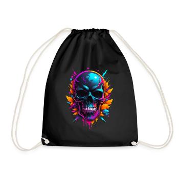 Skull - Turnbeutel - Schwarz - Vorne
