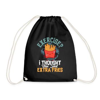 Des frites supplémentaires pendant l’exercice : le choix d’un gourmand - Sac de sport léger - noir - Devant