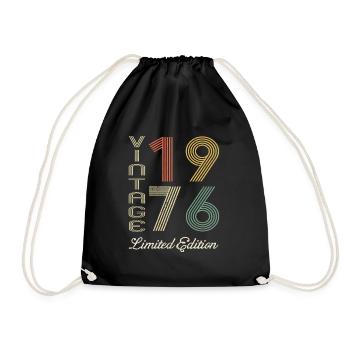 1976 Anniversaire Né en 1976 vintage Rétro. Editio - Sac de sport léger - noir - Devant