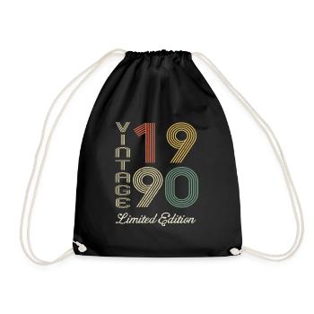 1990 Anniversaire Né en 1990 vintage Rétro. Editio - Sac de sport léger - noir - Devant