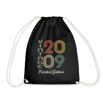 2009 Anniversaire Né en 2009 vintage Rétro. Editio - Sac de sport léger - noir - Devant