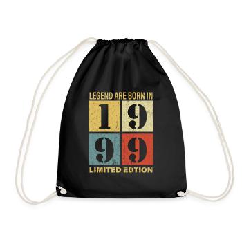 Original Calendrier 1999 Vintage anniversaire rétr - Sac de sport léger - noir - Devant