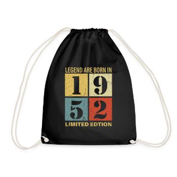 Original Calendrier 1952 Vintage anniversaire rétr - Sac de sport léger - noir - Devant