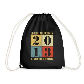 Original Calendar 2013 Vintage Birthday Rec - Drawstring Bag - black - Front