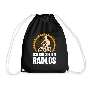 Rarely wheelless bicycle mountain bike road bike bike - Drawstring Bag - black - Front