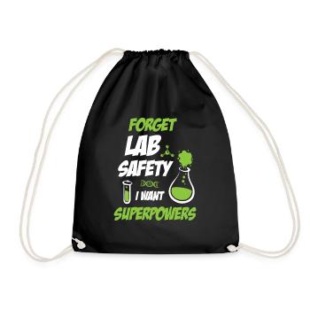 Forget Lab Safety Funny Science - Drawstring Bag - black - Front