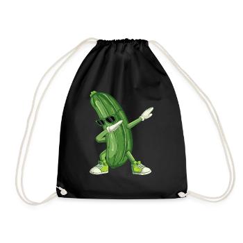 Dabbing Pickle - Amateur de cornichons à l’aneth drôle - Sac de sport léger - noir - Devant