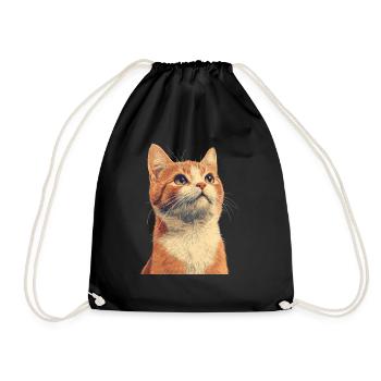 Süße Ingwerkatze - Turnbeutel - Schwarz - Vorne