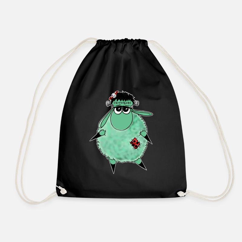 Wolly Sheepling Halloween Monster - Turnbeutel - Schwarz