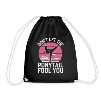 Fighting spirit with style - Drawstring Bag - black - Front