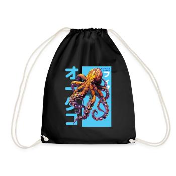 Tentacules Japonais - Sac de sport léger - noir - Devant