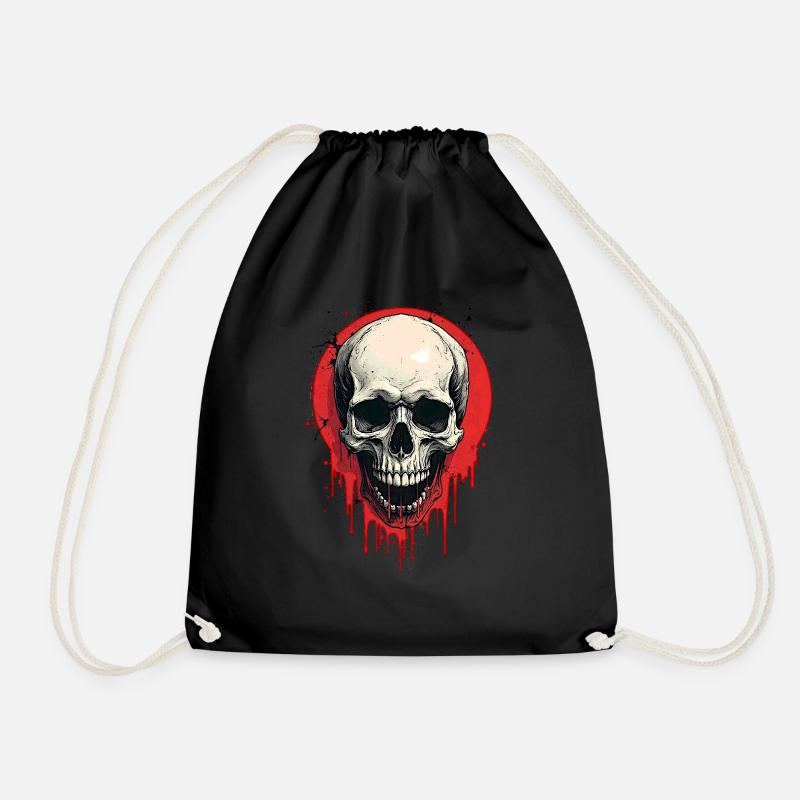 Totenkopf - Turnbeutel - Schwarz