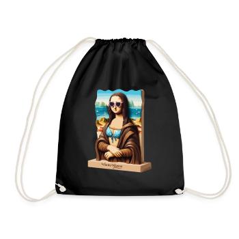 Mona Lisa en vacances - Sac de sport léger - noir - Devant