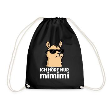Llama - MIMIMI - Drawstring Bag - black - Front