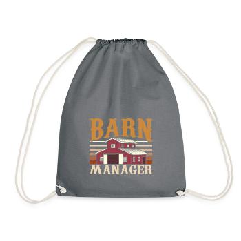 Barn Manager Horse Lover - Drawstring Bag - grey - Front