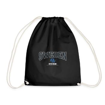 Motif bleu blason du streetwear suédois - Sac de sport léger - noir - Devant
