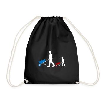 Father & Son Like The Dad So The Son Partner Look - Drawstring Bag - black - Front