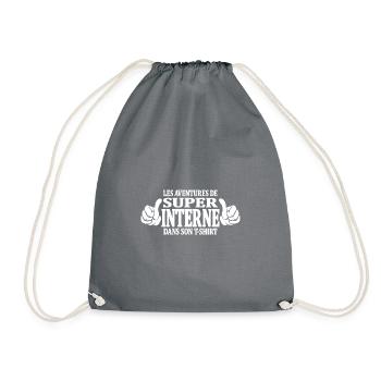 Les aventures de super interne dans son T-shirt - Sac de sport léger - gris - Devant