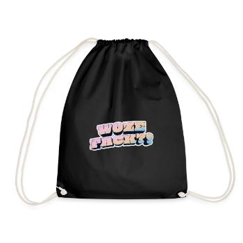 Wow Face Pastel Graffiti Style - Drawstring Bag - black - Front
