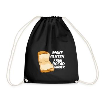 Gluten Free Bread Design - Drawstring Bag - black - Front