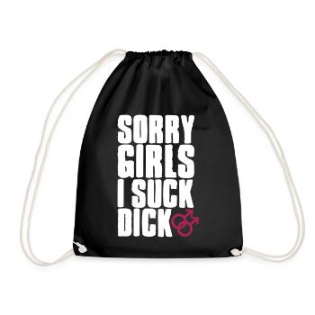 Sorry Girls I suck dick - Sac de sport léger - noir - Devant
