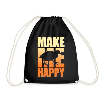 Quail Luck - Drawstring Bag - black - Front