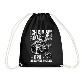 Biker Opa - Ich bin ein Cooler Biker Opa - Turnbeutel - Schwarz - Vorne