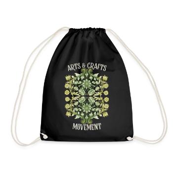 Art Nouveau, design vintage vers 1900 - Sac de sport léger - noir - Devant