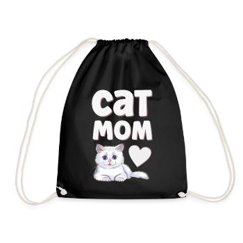 Cat Cats - Drawstring Bag - black - Front