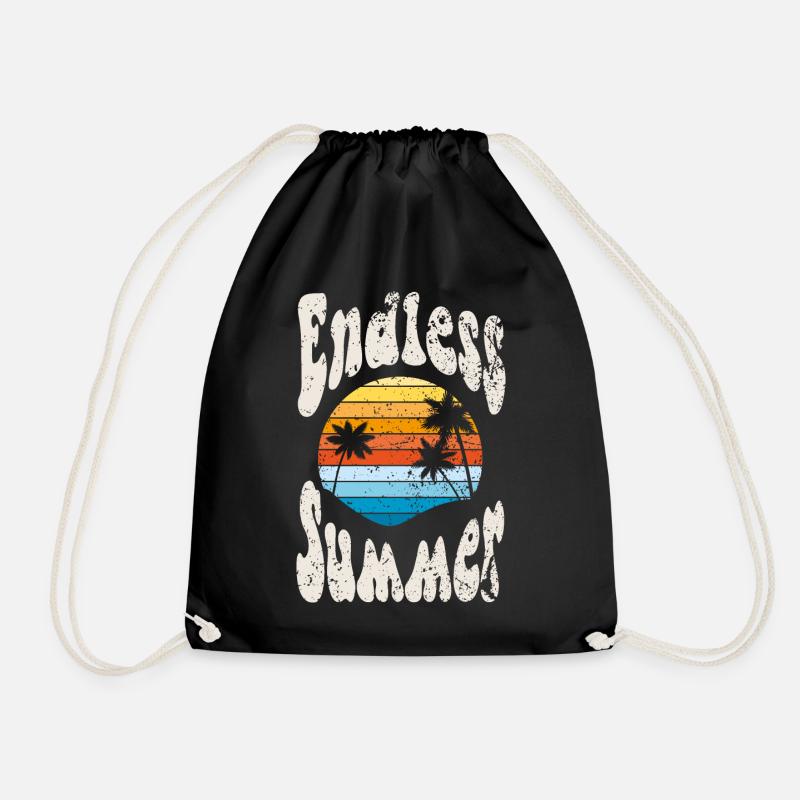 Endless Summer - Drawstring Bag - black