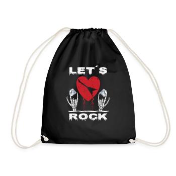 Let's rock - Drawstring Bag - black - Front